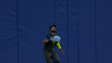 Heliot Ramos flyout stands after a review