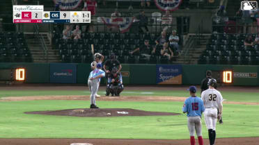 Dean Moss singles on a ground ball to right fielder Erick Dessens. Taitn Gray scores.
