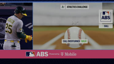 Brent Rooker walks after ABS challenge