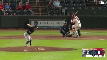 Deniel Ortiz homers (8) on a fly ball to left field.