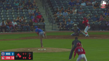 Leo Balcazar singles on a ground ball to center fielder Andy Garriola. Shane Sasaki scores. Carlos Jorge to 3rd.