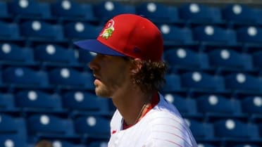 Aaron Nola strikes out Edouard Julien