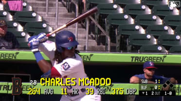 Charles McAdoo homers (12) on a line drive to right center field.