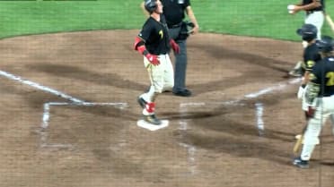 Ethan Holliday's first multihomer game