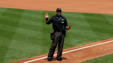 Gleyber Torres hits a foul ball after review