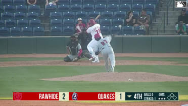Gabriel Davalillo homers (4) on a fly ball to center field.