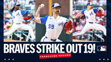 Braves set franchise record with 19 strikeouts