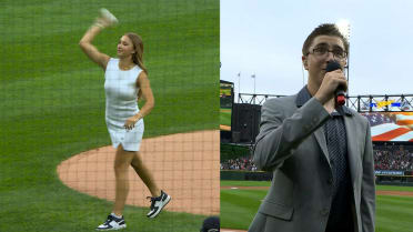 Mark Buehrle's kids take part in pregame festivities