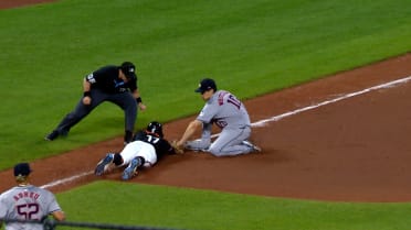 Colton Cowser safe at third, call stands