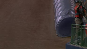 Joey Ortiz's unique ground-rule double 
