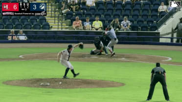Yolfran Castillo homers (7) on a fly ball to left field. Marco Argudin scores.