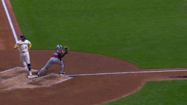William Contreras out at home after review