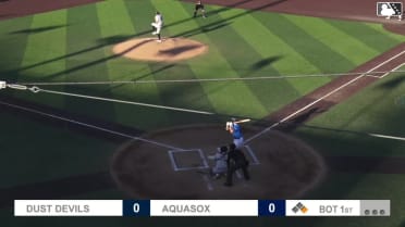 Luke Stevenson doubles (10) on a sharp line drive to right fielder Randy De Jesus. Jonny Farmelo to 3rd.