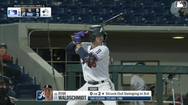 Ryan Waldschmidt singles on a line drive to left fielder Yolmer Sánchez. Jack Hurley scores.