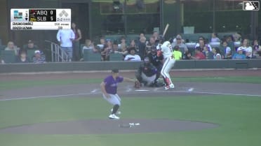 Denzer Guzman homers (12) on a line drive to left center field.