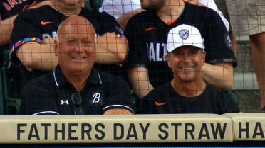 Foul ball just misses Cal Ripken Jr., John Harbaugh