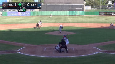 Edgar Montero singles on a sharp line drive to right fielder Derek Bernard. Gavin Turley scores.