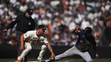 Cal Raleigh steals third, call stands