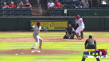 Jesús Báez homers (2) on a line drive to left field. Ryan Campos scores. Deniel Ortiz scores.
