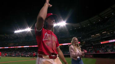 Cole Tucker on his first game as an Angel