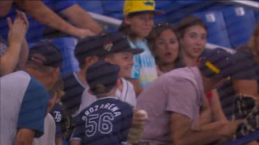 Rays fan catches two foul balls in same game