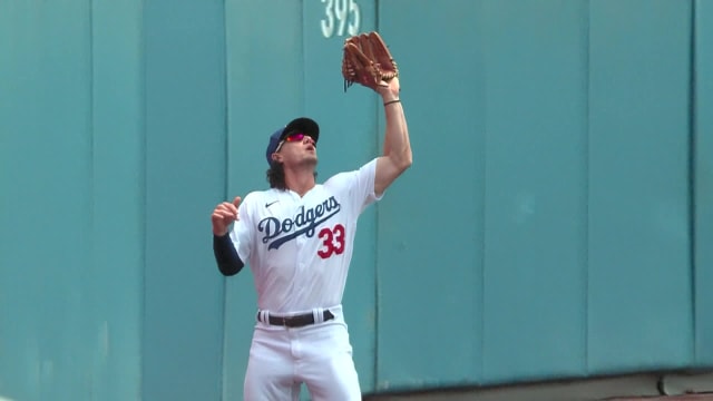 Los Angeles Dodgers center fielder James Outman (33) bats in the third  inning during a regular season game between the Milwaukee Brewers and Los  Angel Stock Photo - Alamy