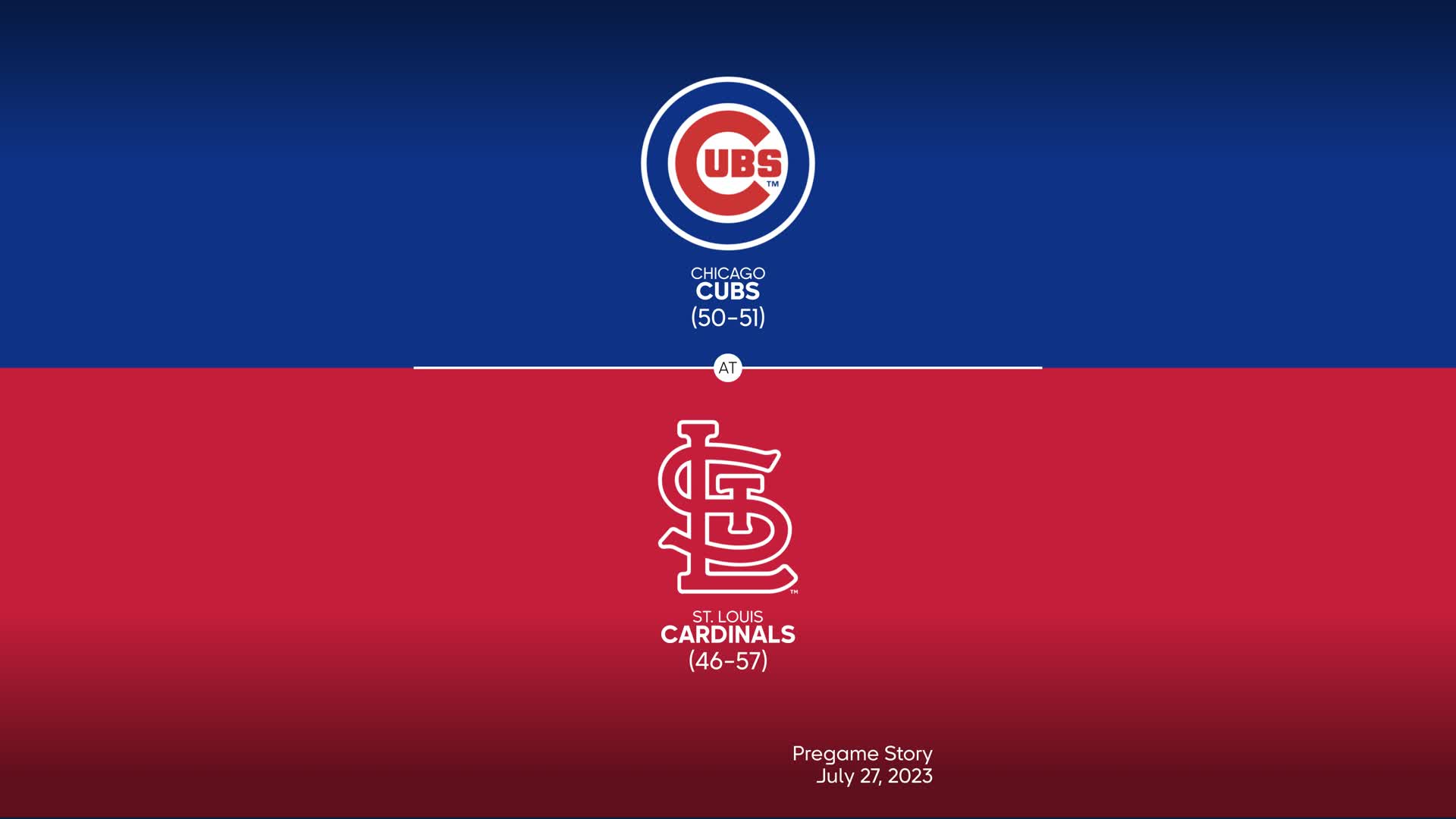 Chicago Cubs Lineup vs St. Louis Cardinals - July 21, 2023
