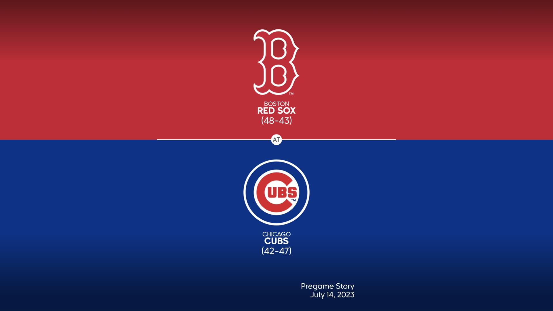 MLB Stories - Boston Red Sox at Chicago Cubs Preview - 07/14/2023