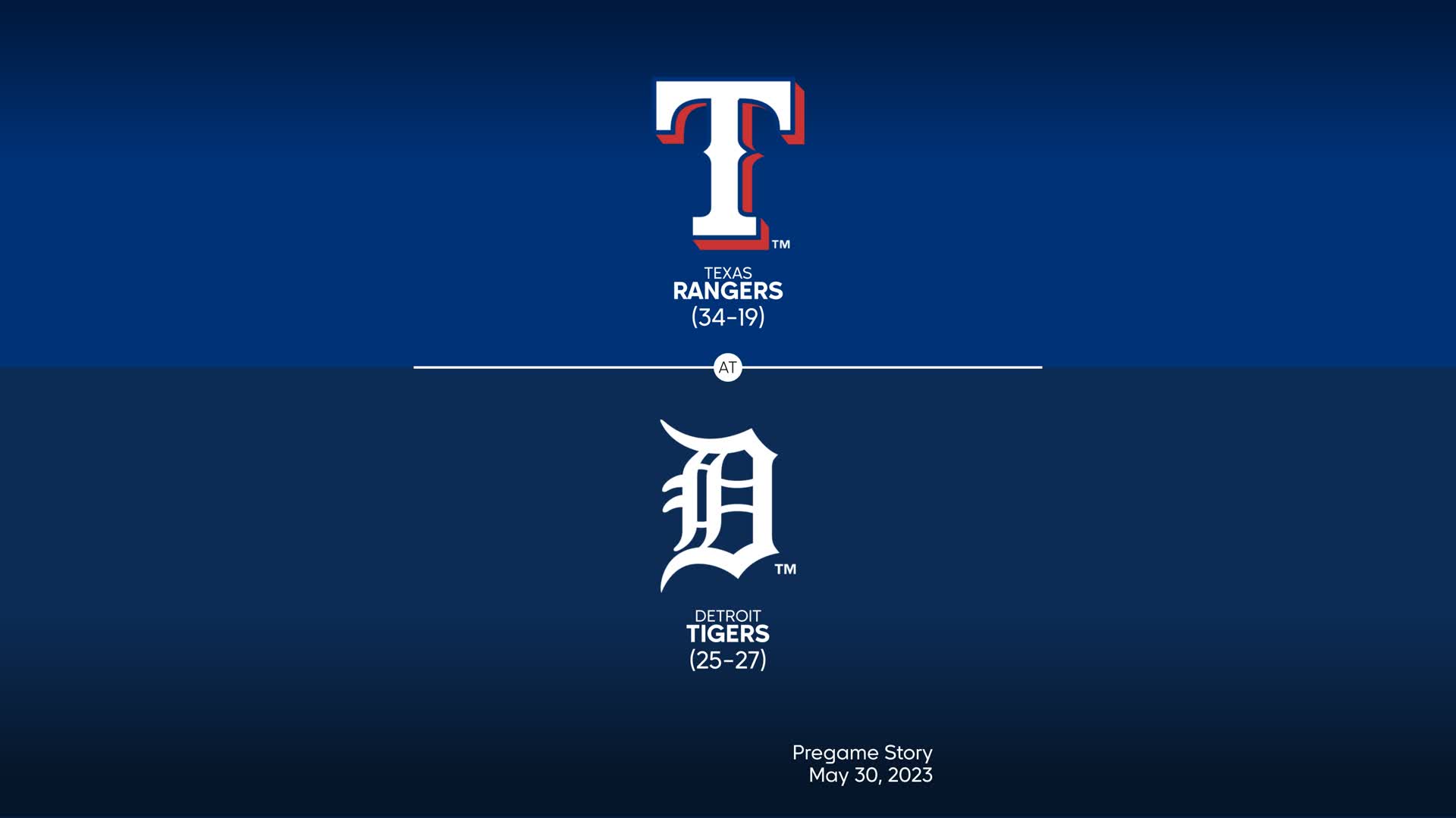 Detroit Tigers vs. Texas Rangers