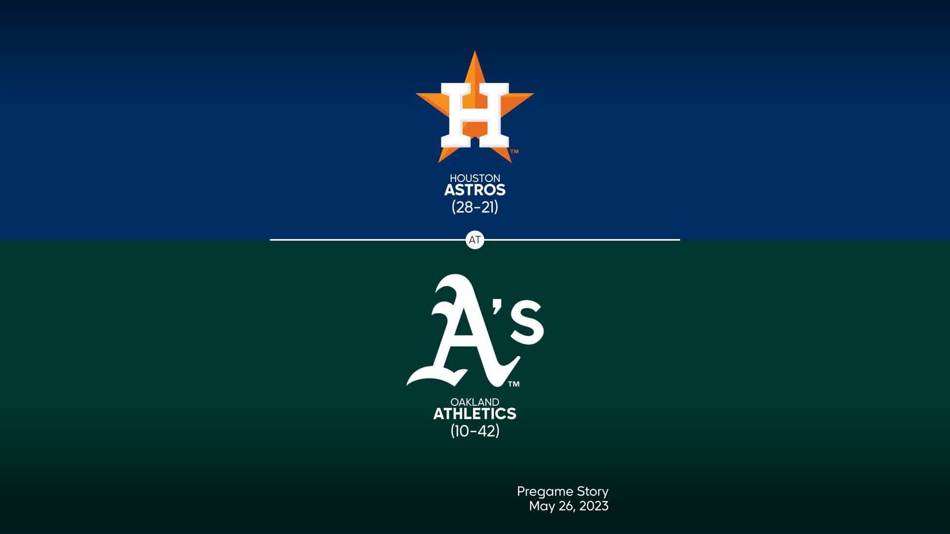 MLB Stories - Houston Astros at Oakland Athletics Preview