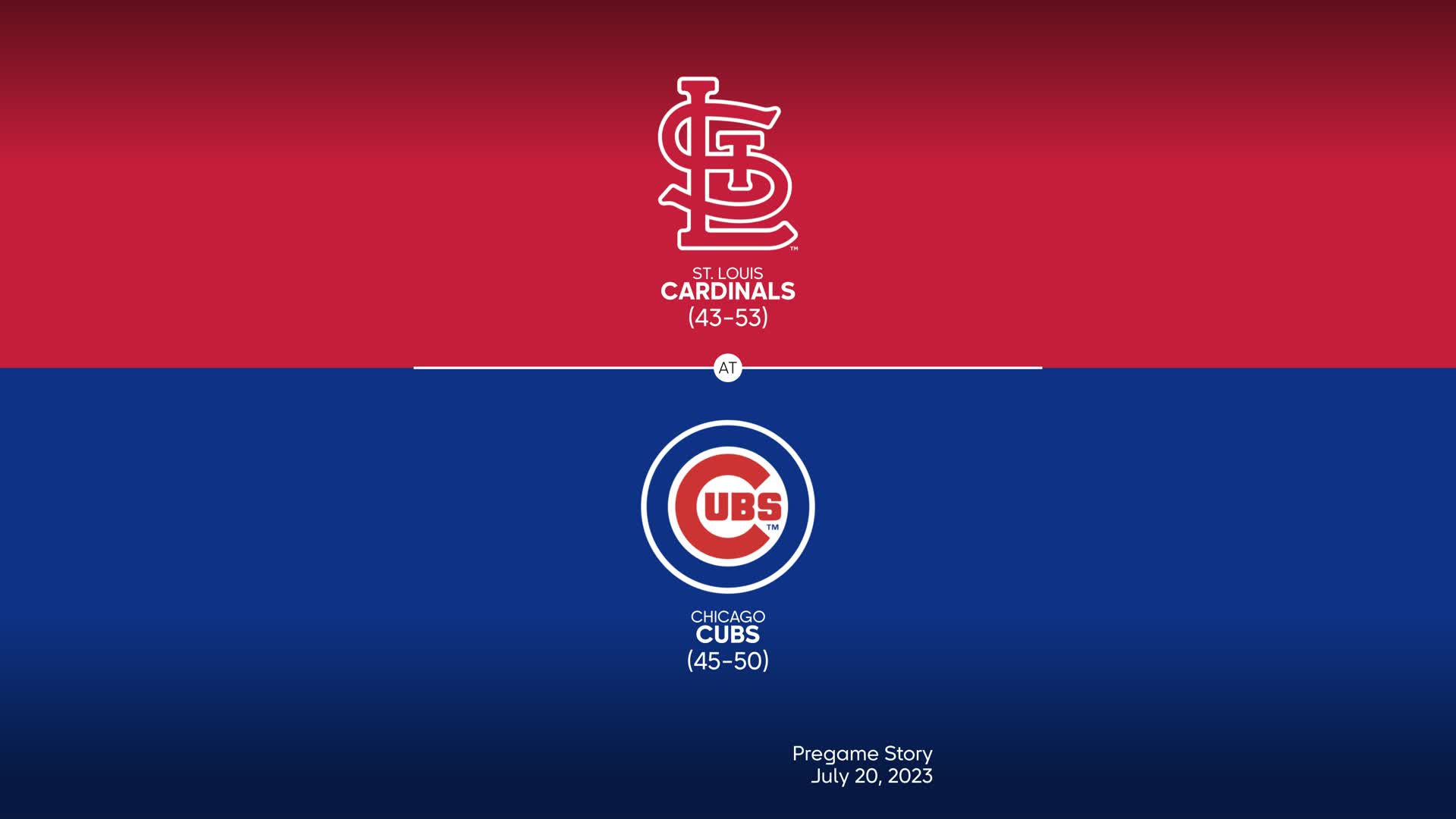 Chicago Cubs Lineup vs St. Louis Cardinals - July 21, 2023