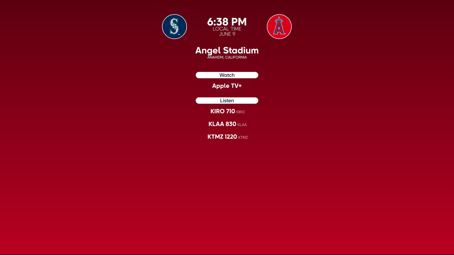 Los Angeles Angels vs Seattle Mariners on Apple TV Plus: Watch for free,  including starting pitcher Shohei Ohtani (6/9/23) 