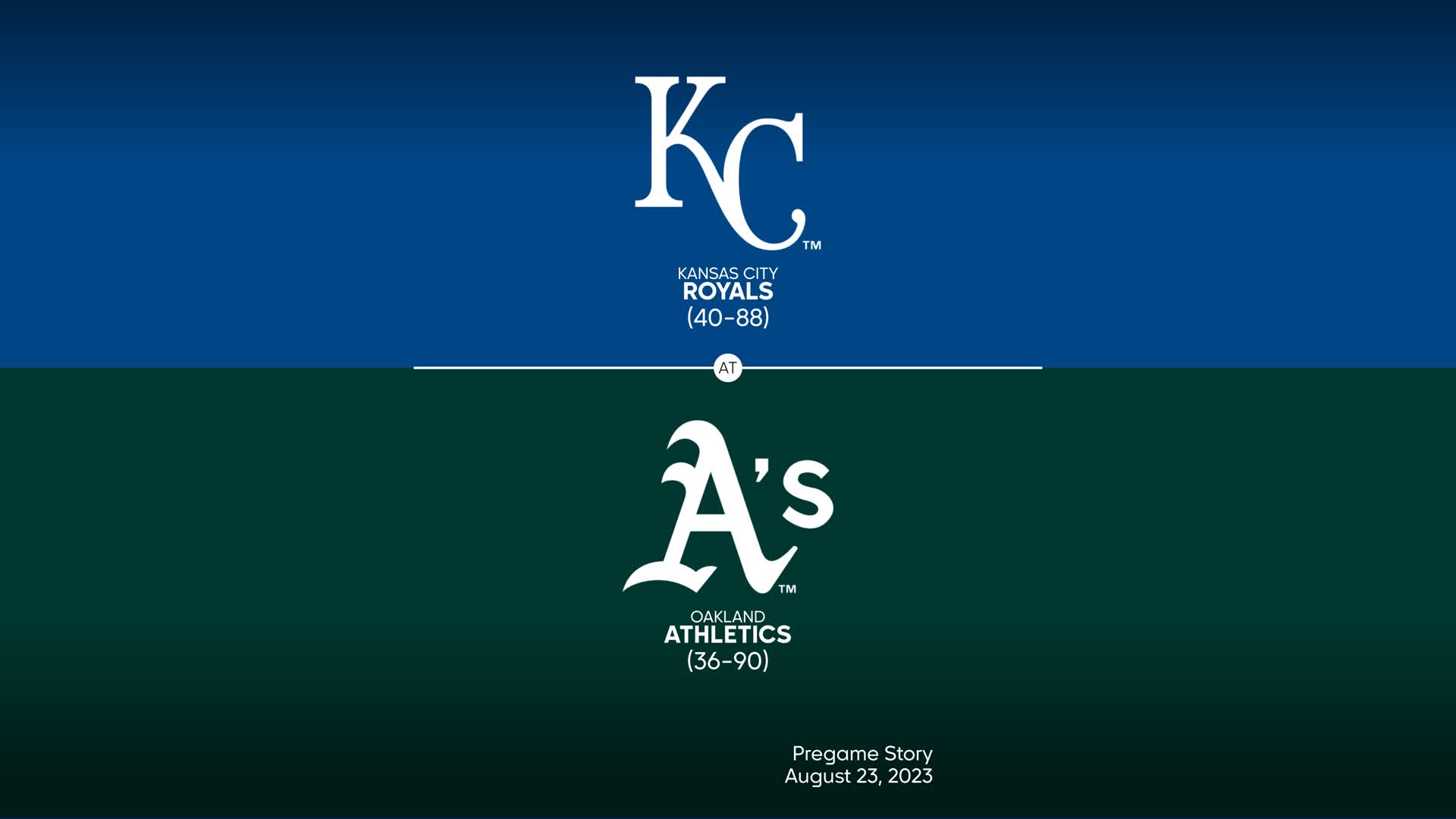 MLB Stories - Kansas City Royals at Oakland Athletics Preview - 08