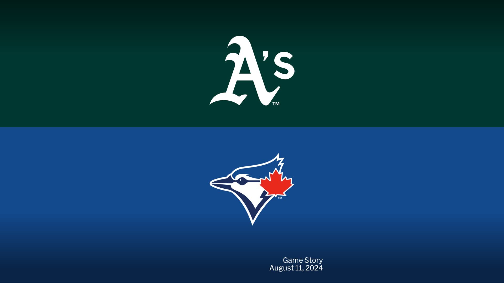 Oakland Athletics at Toronto Blue Jays Game Story, Scores 