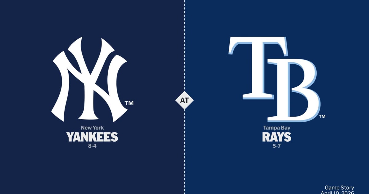 New York Yankees at Tampa Bay Rays Game Story, Scores/Highlights -  04/10/2026 - MLB Stories