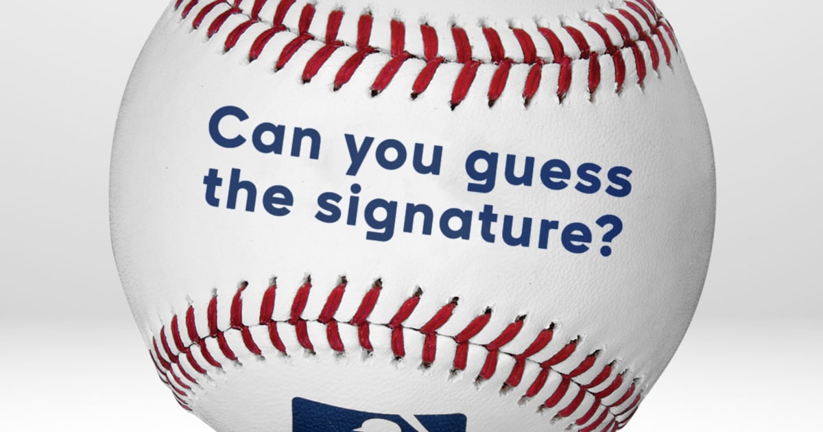 Guess the baseball signature MLB Stories