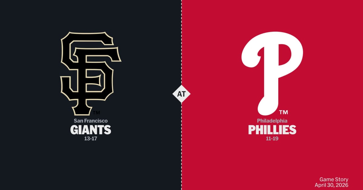 San Francisco Giants at Philadelphia Phillies Game Story, Scores/Highlights - 04/30/2026 - MLB Stories