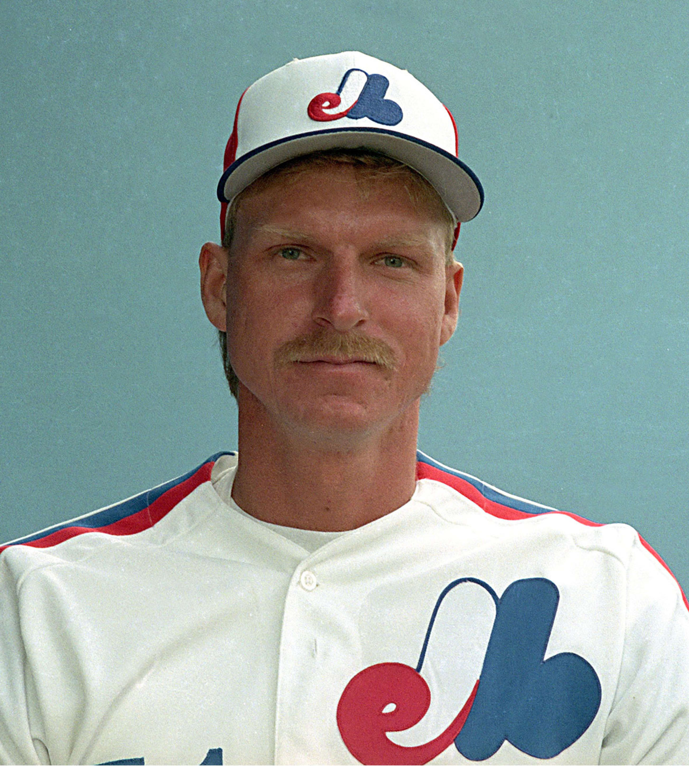 Randy Johnson of the Montreal Expos during a spring training game