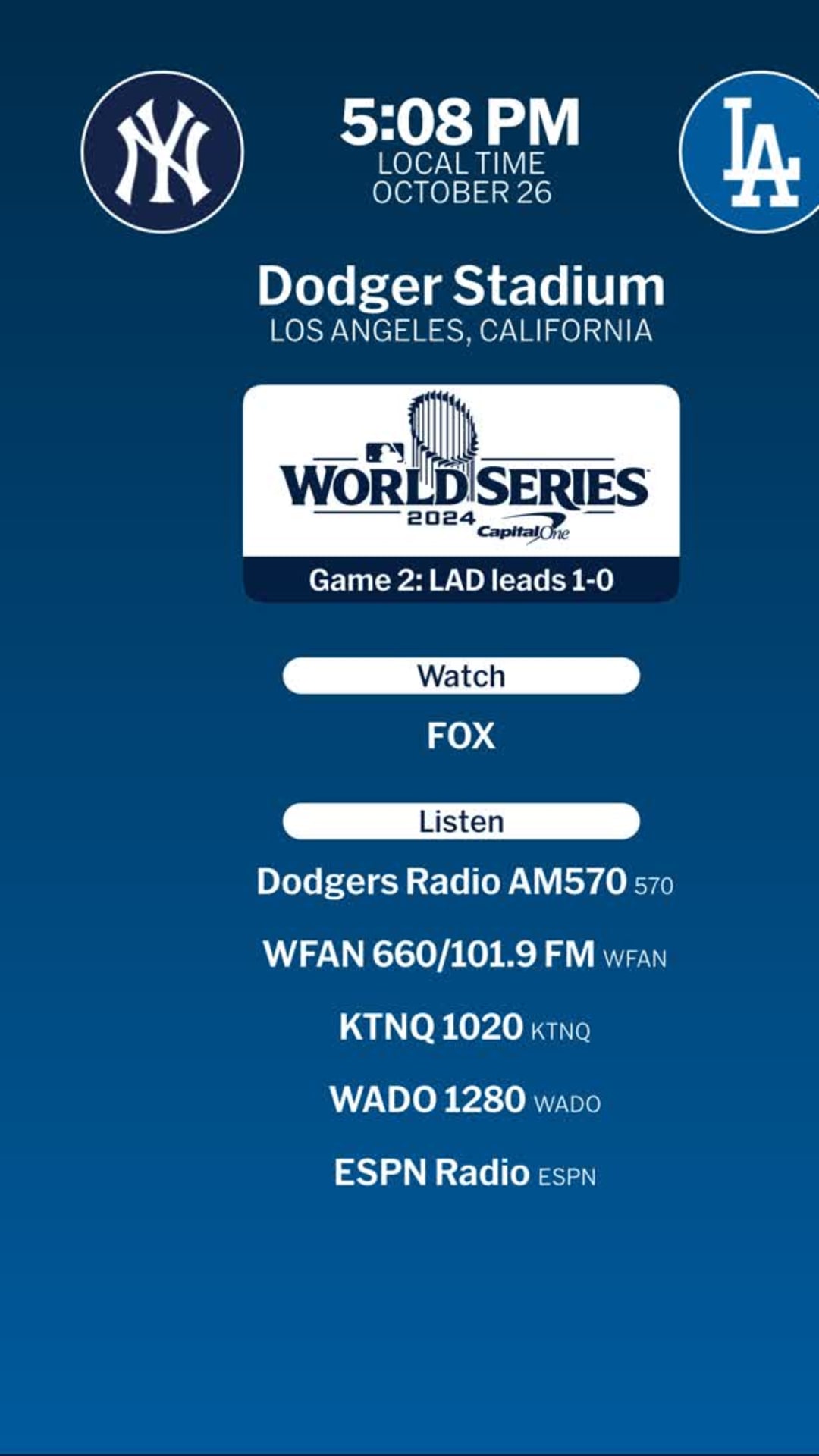 Yankees Dodgers Second Game Lineup: What Sunday Night Means