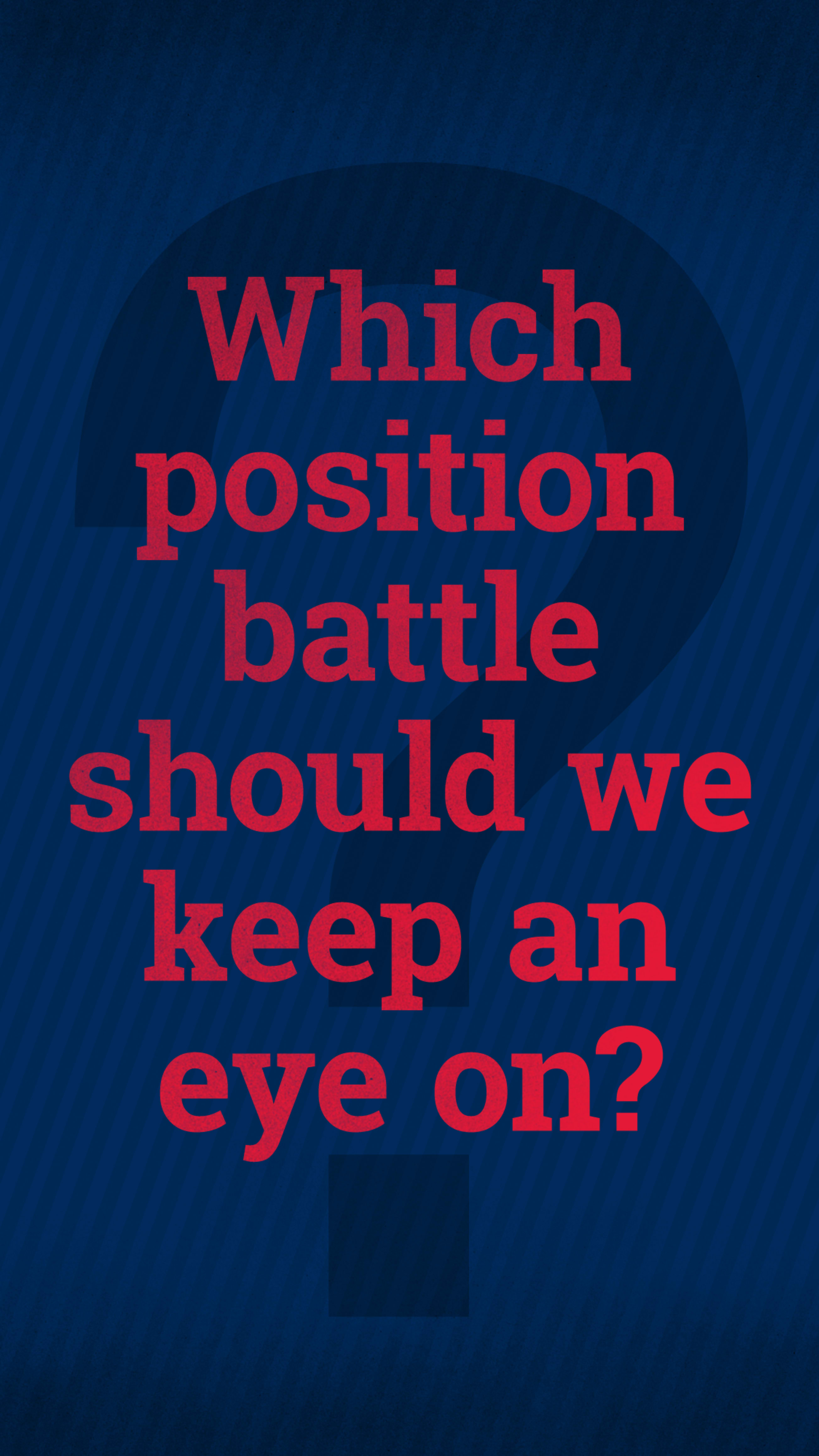 CLE position battle