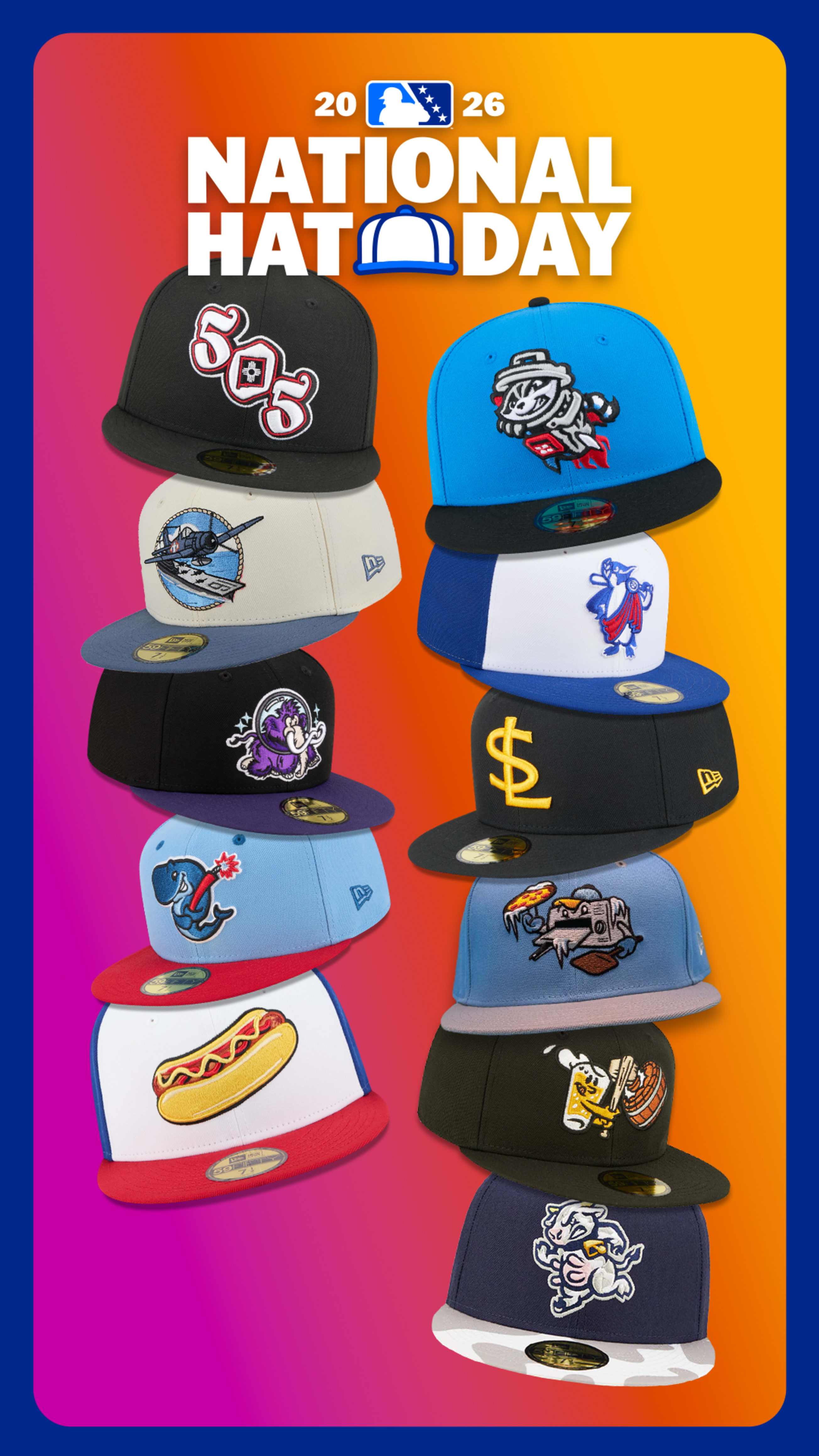 Popular Minor League hats in 2025 display picture 3