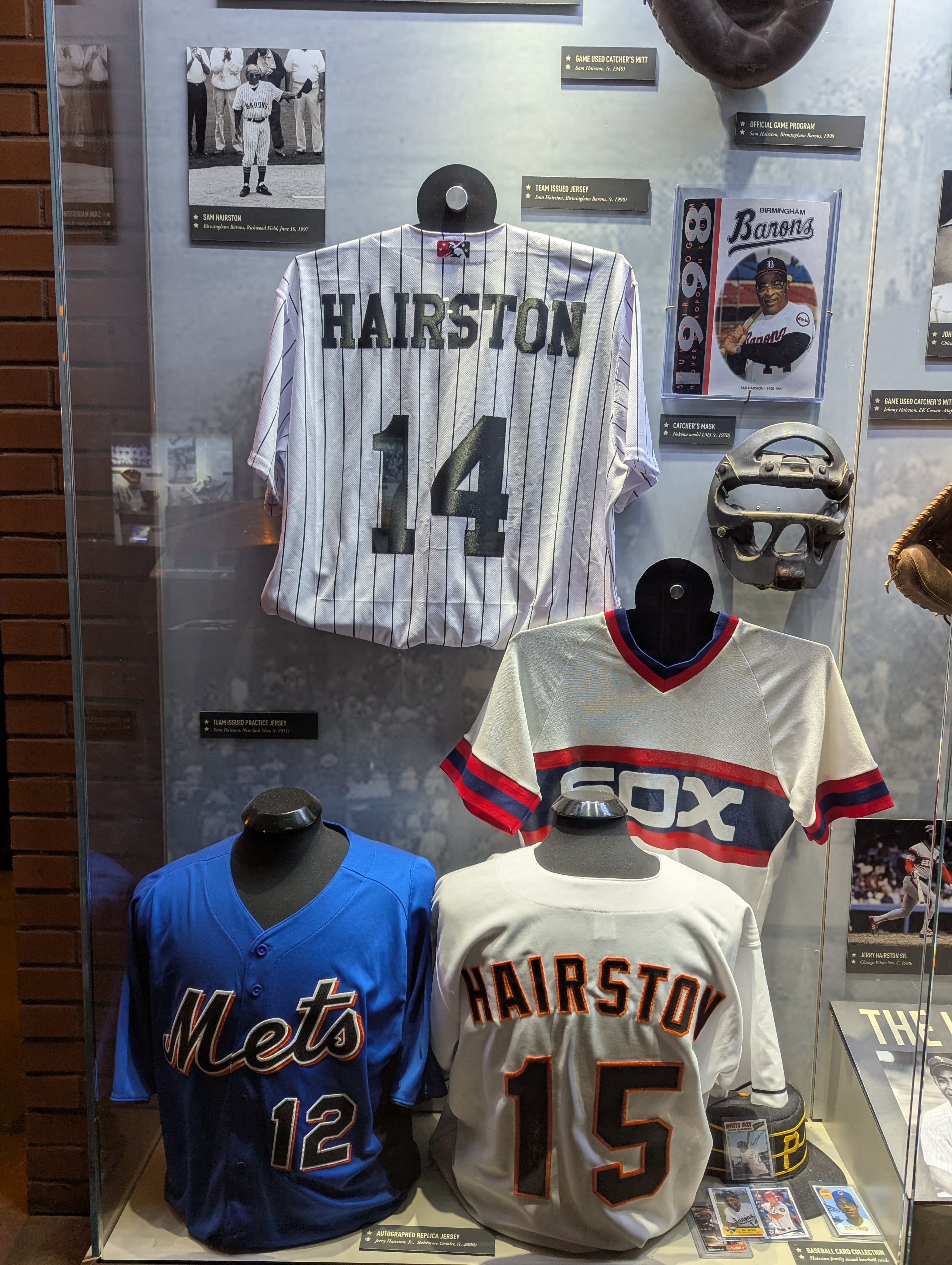 The Hairston family is represented in a display at the Negro Southern League Museum in Birmingham.
