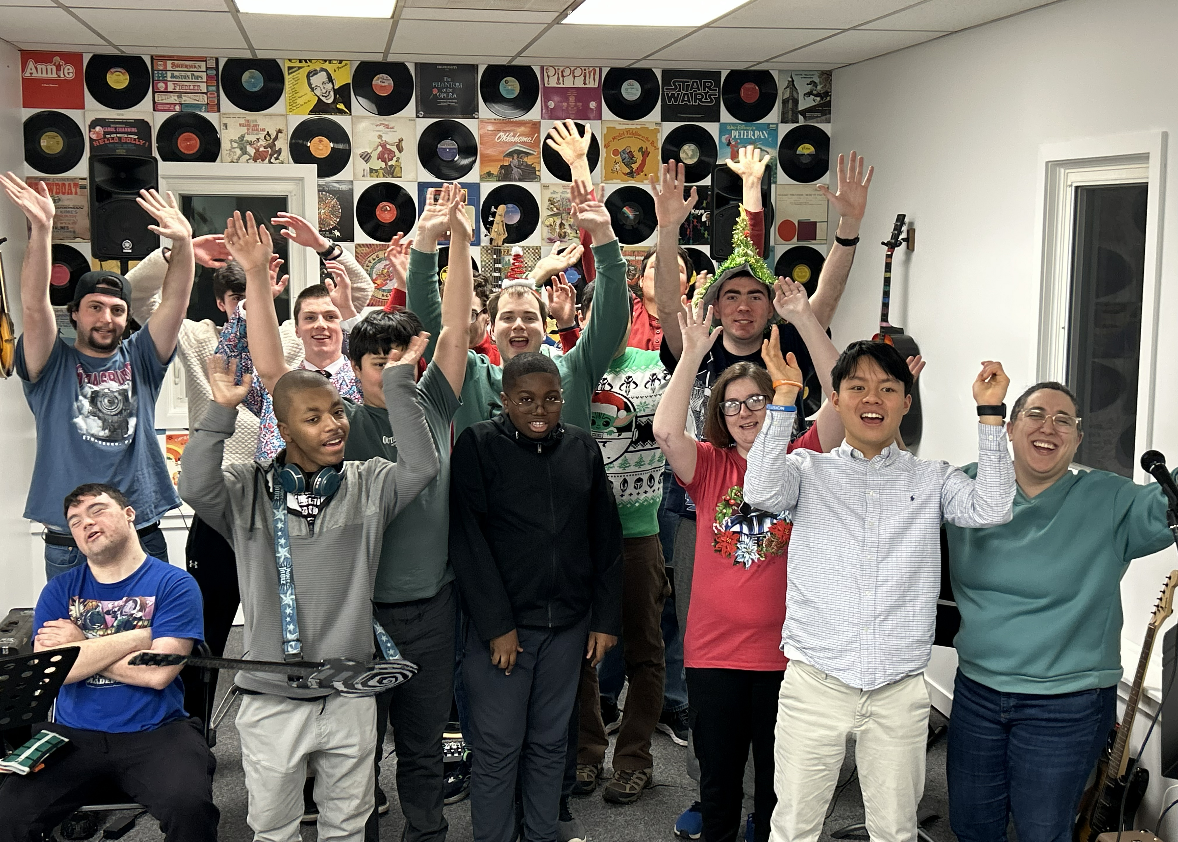 Shana Pistilli (far right) with students and teachers at the Rubato School of Music.