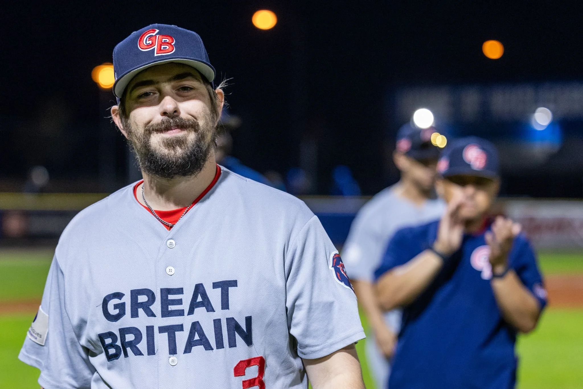 Jonathon Cramman at the 2022 World Baseball Classic qualifiers.