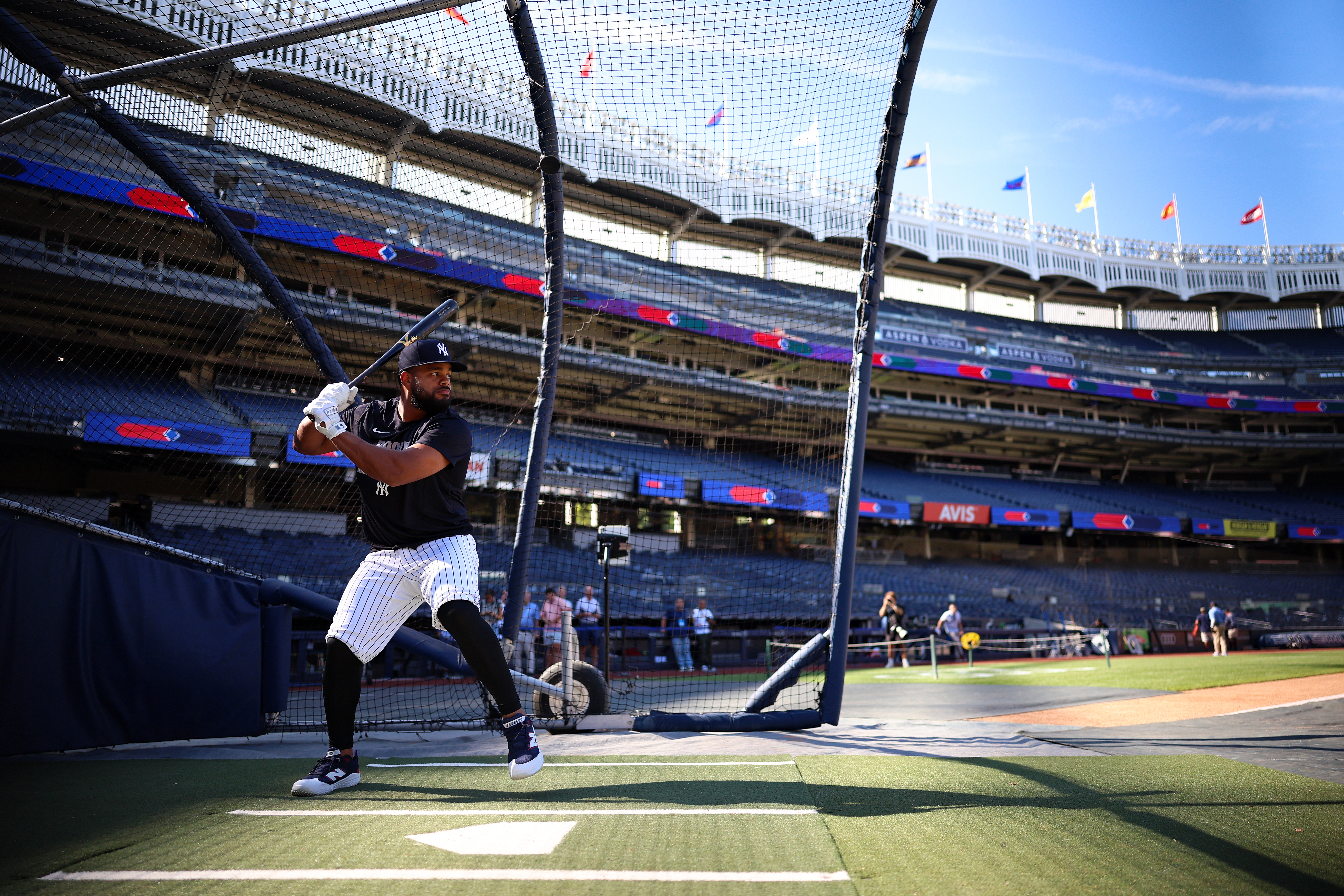 The Yankees’ offense trends left-handed, so acquiring Ramos was a priority for Cashman at the Deadline. The Puerto Rico native has incredible opposite-field power -- he’s the only right-handed batter ever to homer into McCovey Cove at his old home park in San Francisco -- and he’s still years away from free agency, meaning he could be part of pennant chases in New York for years to come. (Photo Credit: New York Yankees)
