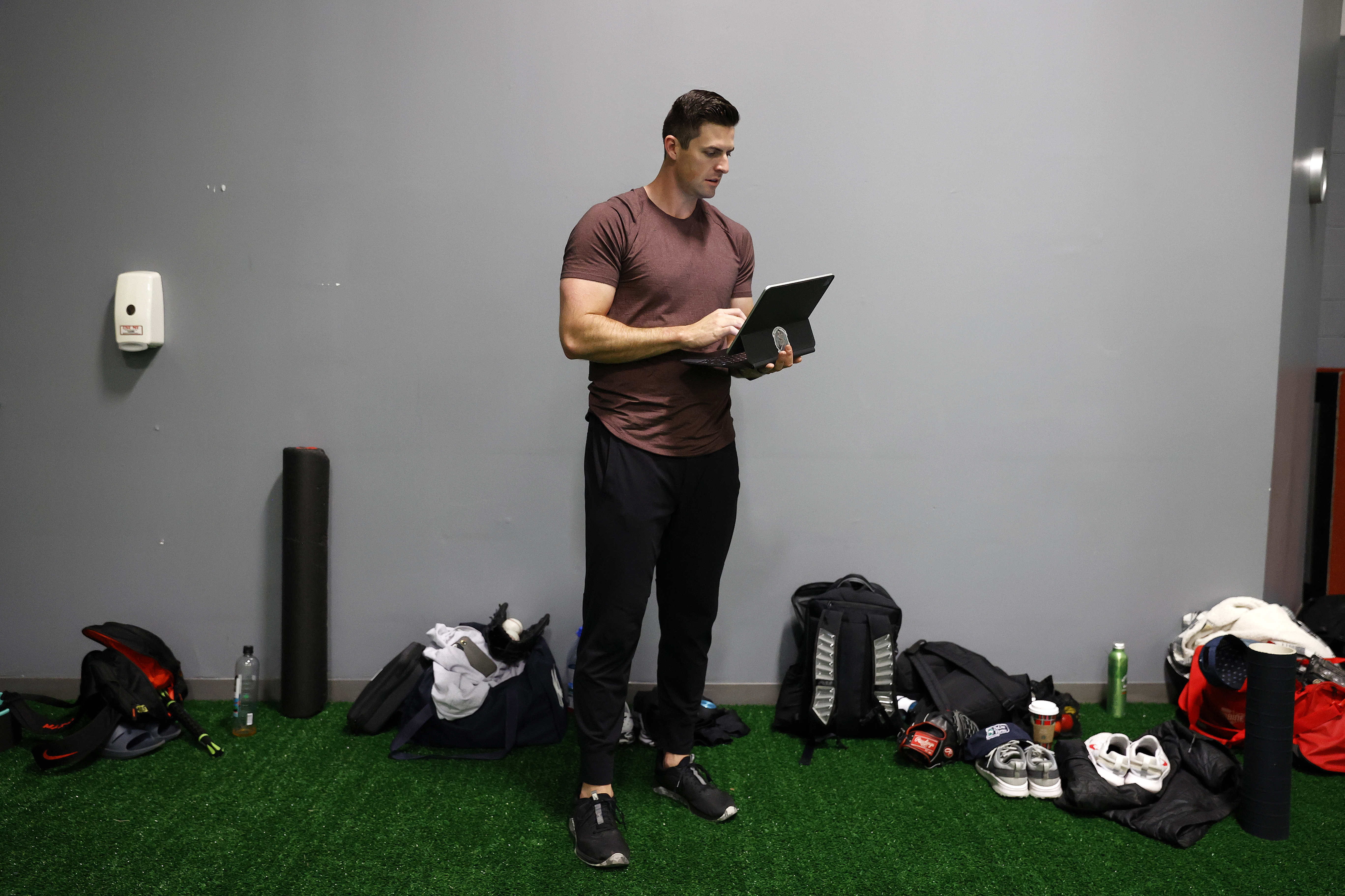 Every bit the modern athlete, Clay Holmes spends time in the gym poring over data in addition to lifting and throwing. While it might seem simple to destroy hitters’ psyches with an elite pitch that he throws about 70% of the time, the closer is determined to build the necessary strength -- both physical and mental -- to thrive in the pressure cooker that is the ninth inning. (Photo Credit: New York Yankees)