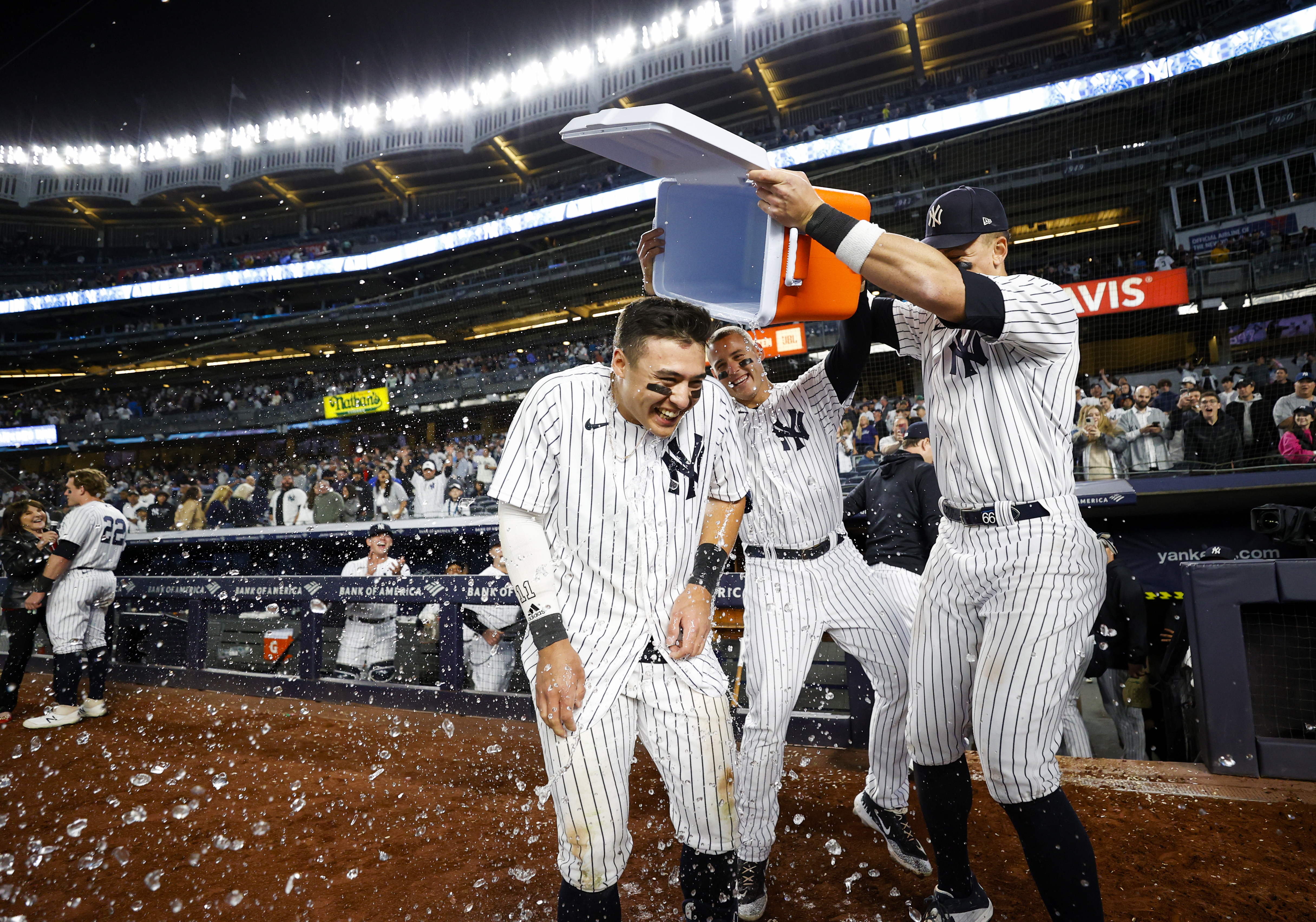 The 2019 first-round pick earned his spot on the big league roster after a torrid 2022 Minor League season that carried over into Spring Training. Once the team headed north, Anthony Volpe instantly became a mainstay in the Yankees’ lineup, even enjoying the spoils of a walk-off sacrifice fly against Baltimore in May. (Photo Credit: New York Yankees)