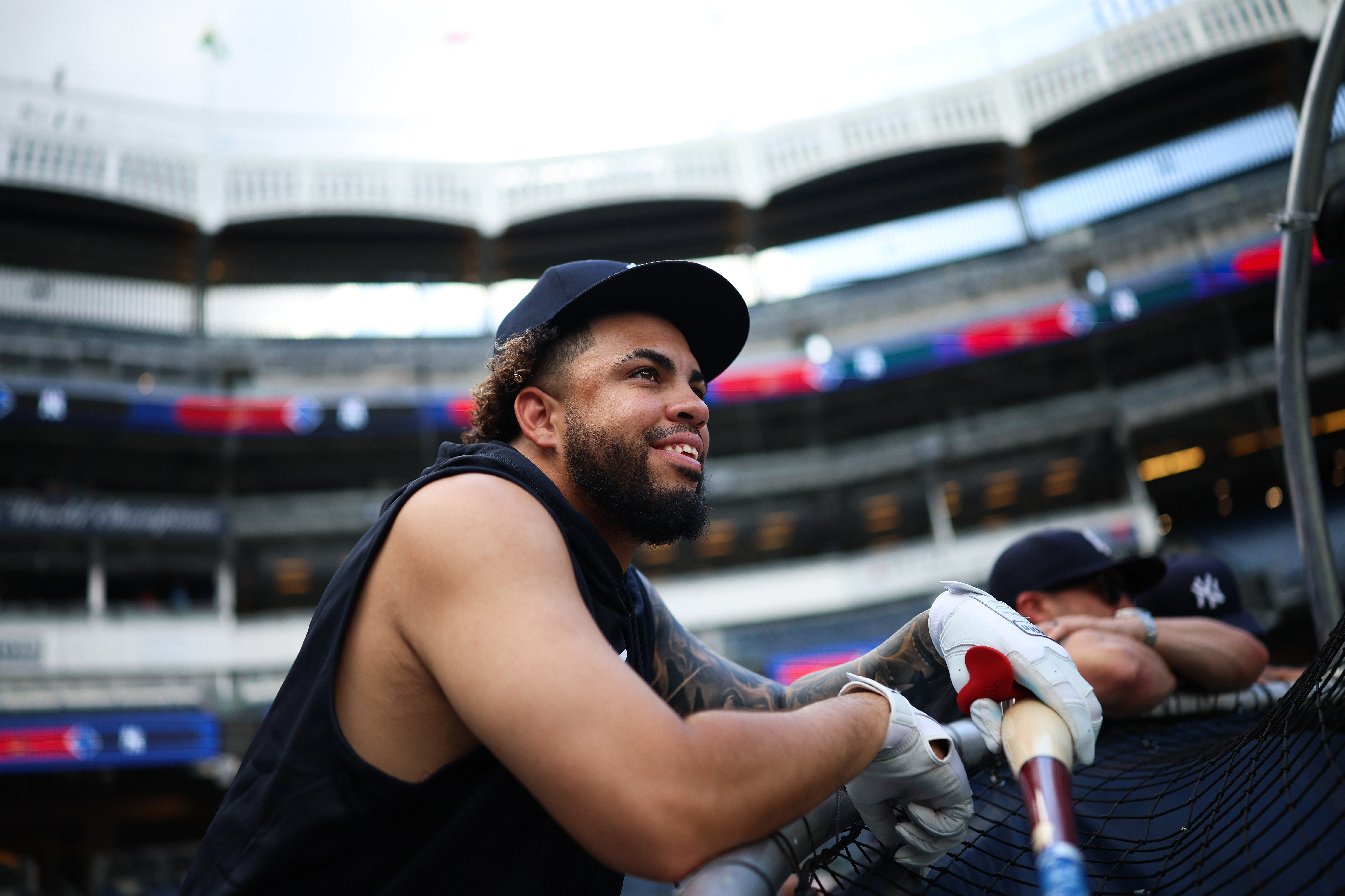 Born in New York but raised in the Dominican Republic, García Jr. was thrilled to hear that he would be heading to the Yankees at the Trade Deadline. A strong offensive presence who also offers defensive versatility, the infielder was ready for almost anything upon arriving in New York, even if his first “roll call” came a bit sooner than expected. (Photo Credit: New York Yankees)
