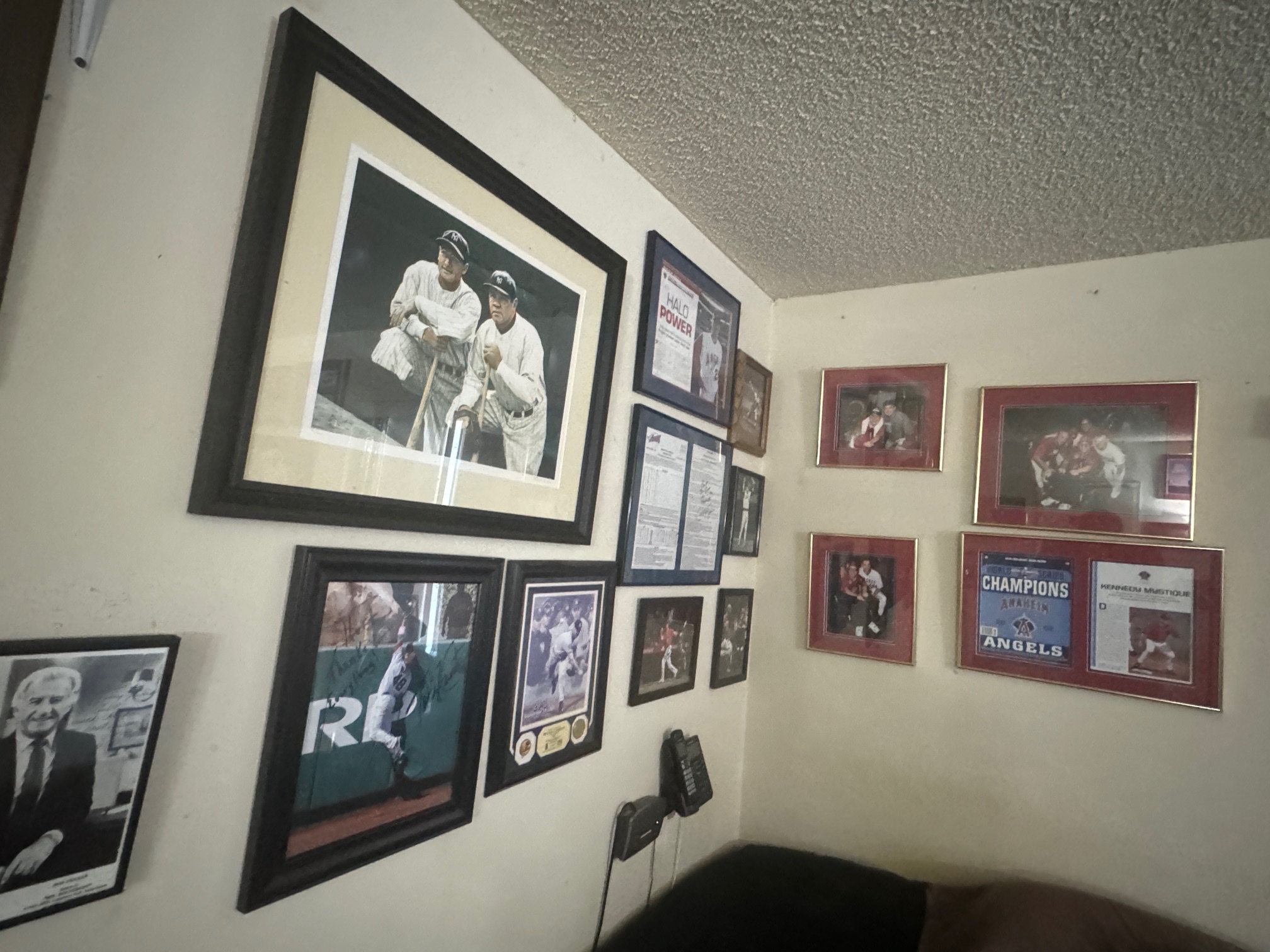 Loe's memorabilia from years covering the Angels