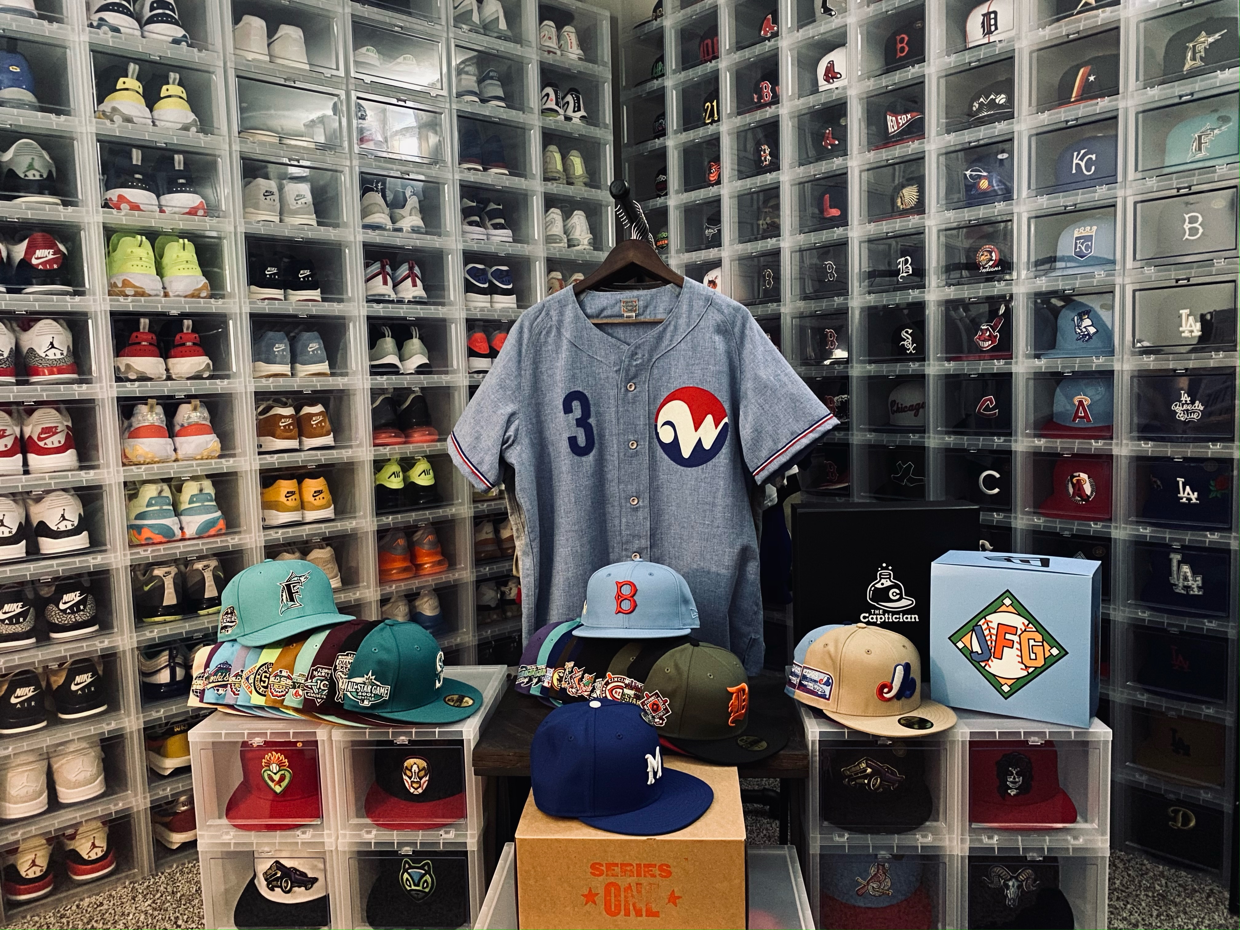 A small peek into Pierre Morin's cap collection.